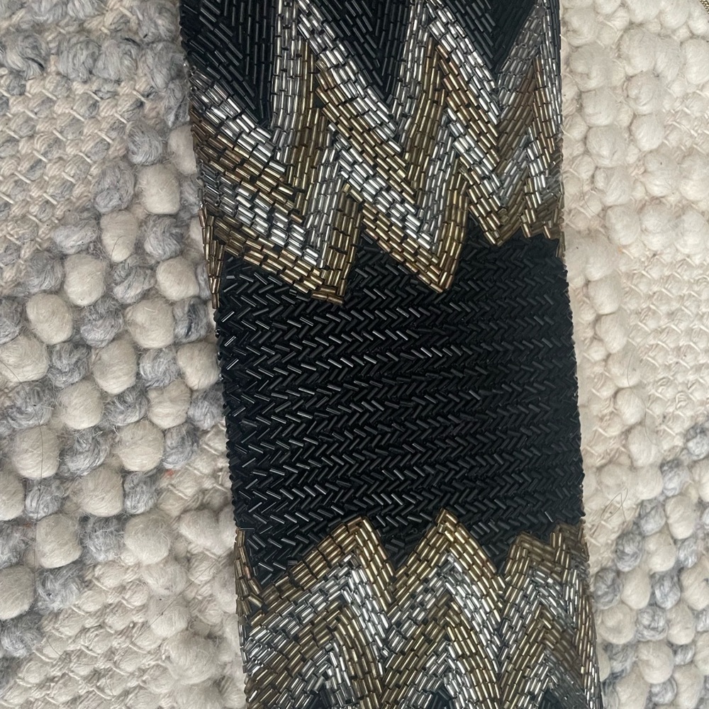 AKIRA Elegant Black Clutch with Gold Detail